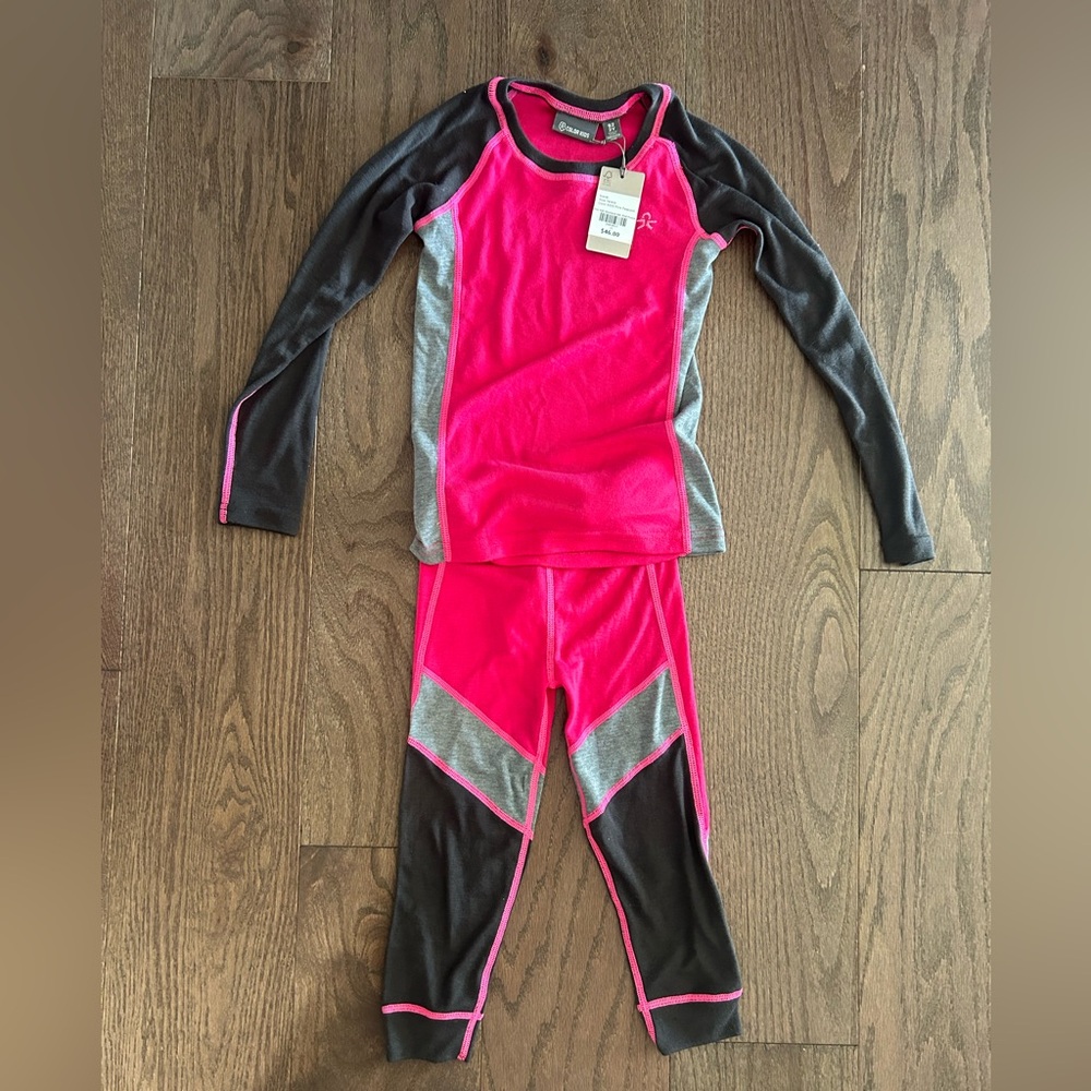 NWT Color Kids Size 2T Girl's Baselayer Long Underwear Set